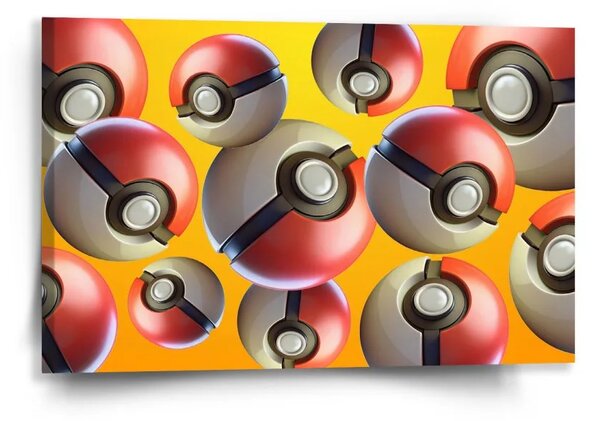 Sablio Obraz Pokemon ball Pattern - 60x40 cm