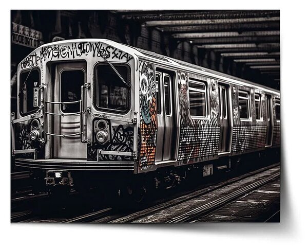 Sablio Plakát Městské metro s graffiti - 60x40 cm