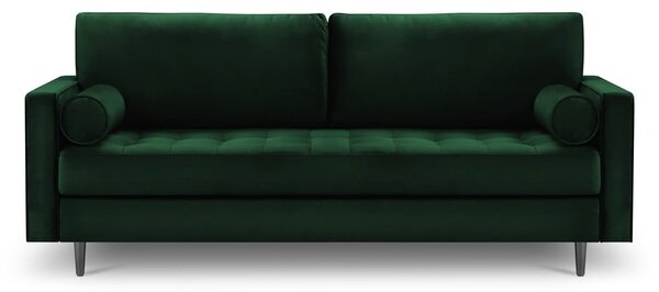 Zelená sametová pohovka Milo Casa Santo, 219 cm