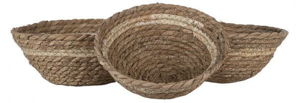 Set 3ks košíků z mořské trávy – 25x10 / 22x9 / 20x8 cm