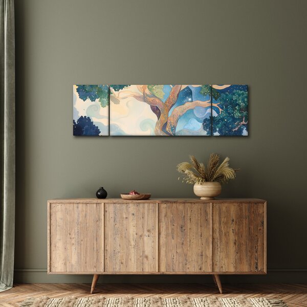 Obraz - Vesmírný strom (170x50 cm)