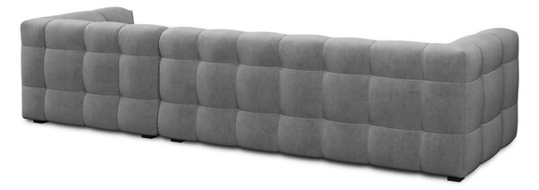 Šedá sametová rohová pohovka Windsor & Co Sofas Vesta, pravý roh