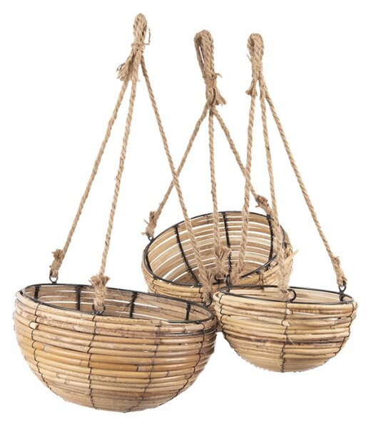Sada 3 závěsných košíků – (3) 28x15 / 24x14 / 20x11 cm