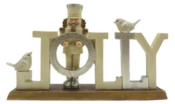 Vánoční dekorace Socha Béžová 18*4*11 cm – 18x4x11 cm