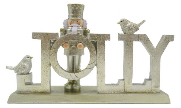 Vánoční dekorace Socha Zlatá 18*4*11 cm – 18x4x11 cm