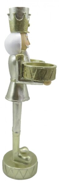 Vánoční dekorace Socha Louskáček Zlatý 12*8*28 cm – 12x8x28 cm