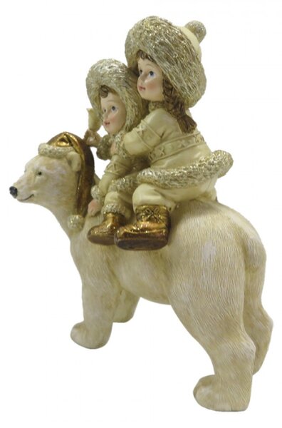Vánoční dekorace Socha Dětská Bílá 13*7*15 cm – 13x7x15 cm