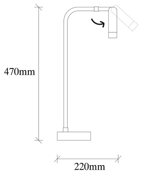 ASIR Stolní lampa UGUR černá