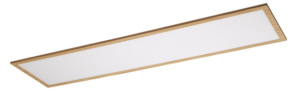 Rabalux 6909 ALMOND - LED obdelníkové svítidlo na strop v imitaci dřeva, LED 40W, 4000K, 120 x 30cm (Moderní stropní svítidlo v imitaci bukového dřeva)