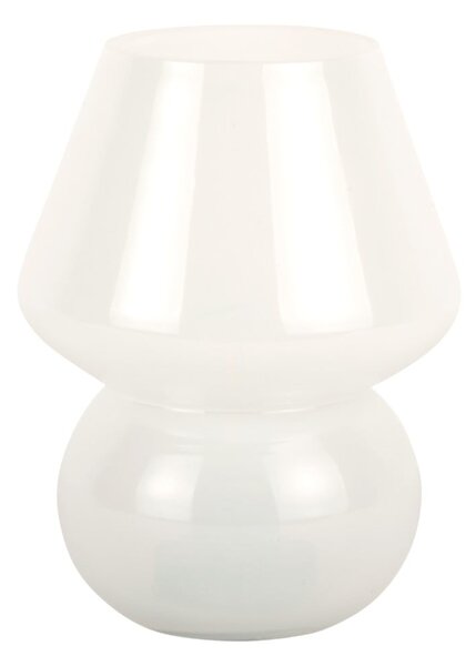 Bílá LED stolní lampa se skleněným stínidlem (výška 20 cm) Vintage – Leitmotiv