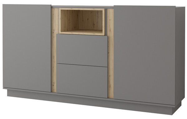 Komoda GRENAI 180 šedá / dub artisan (180 x 96) cm