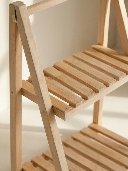 Sinsay - Skládací dřevěná police se dvěma úrovněmi - béžová