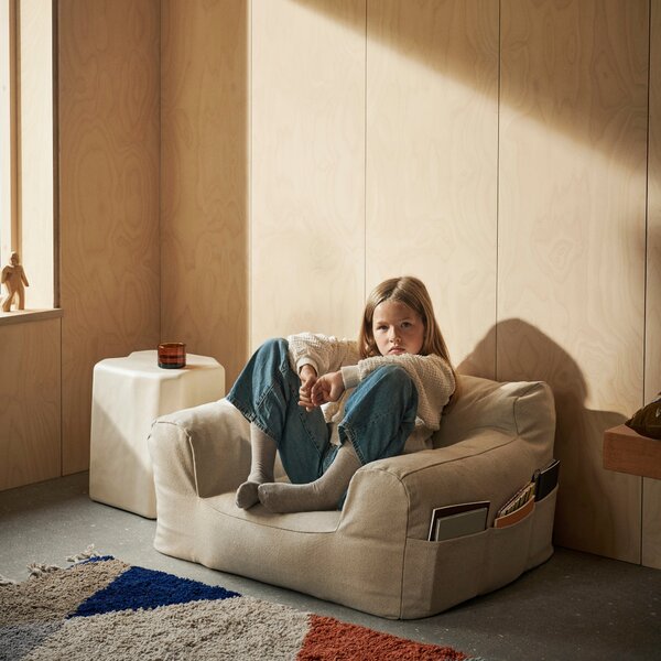 FERM LIVING Sedací pytel Billow, Off-White