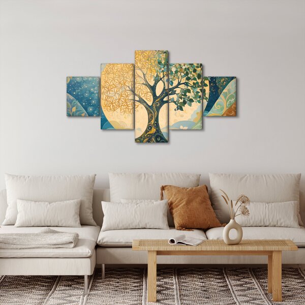 Obraz - Strom života v měsíci (125x70 cm)
