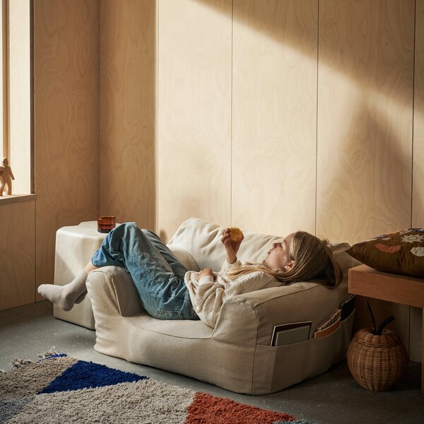 FERM LIVING Sedací pytel Billow, Off-White