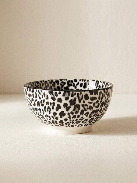 Sinsay - Keramické misky s leopardím vzorem 2 pack - černá
