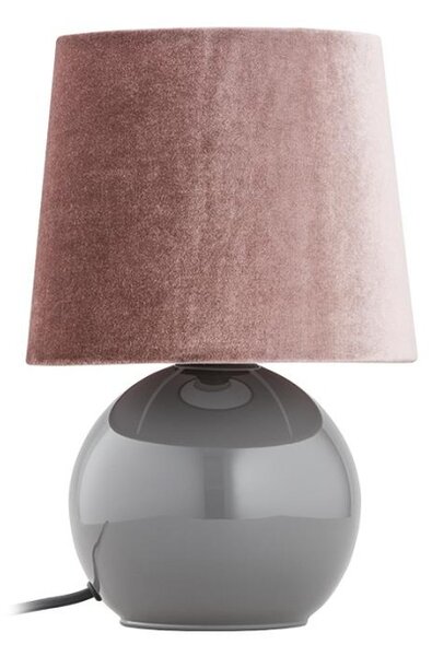 TK LIGHTING Stolní lampa - PICO 5093, Ø 18 cm, 230V/40W/1xE14, růžová/šedá