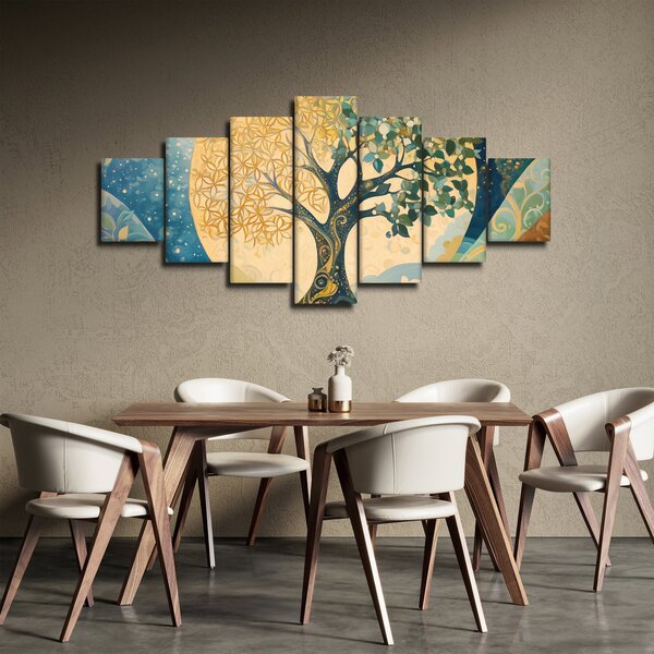 Obraz - Strom života v měsíci (210x100 cm)