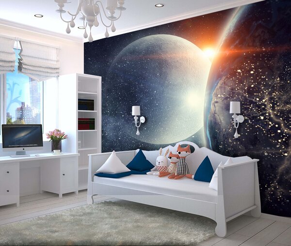 Malvis ® Tapeta Měsíc u Země Vel. (šířka x výška): 144 x 105 cm
