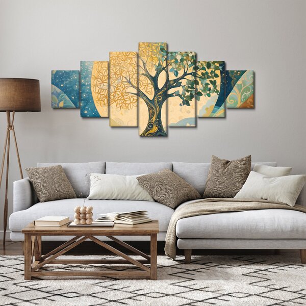 Obraz - Strom života v měsíci (210x100 cm)