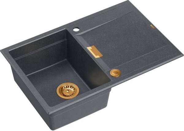 Quadron Owen dřez graniteq 76x50 cm černá HQO7650U8_PVDC1