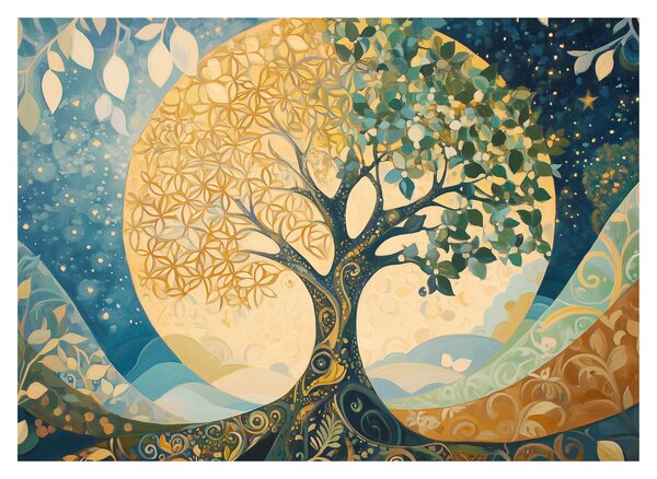 Obraz - Strom života v měsíci (70x50 cm)