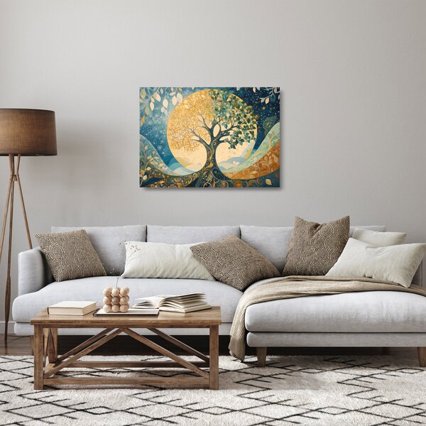 Skleněný obraz - Strom života v měsíci (70x50 cm)