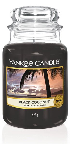 Aromatická svíčka, Yankee Candle Black Coconut, hoření až 150 hod