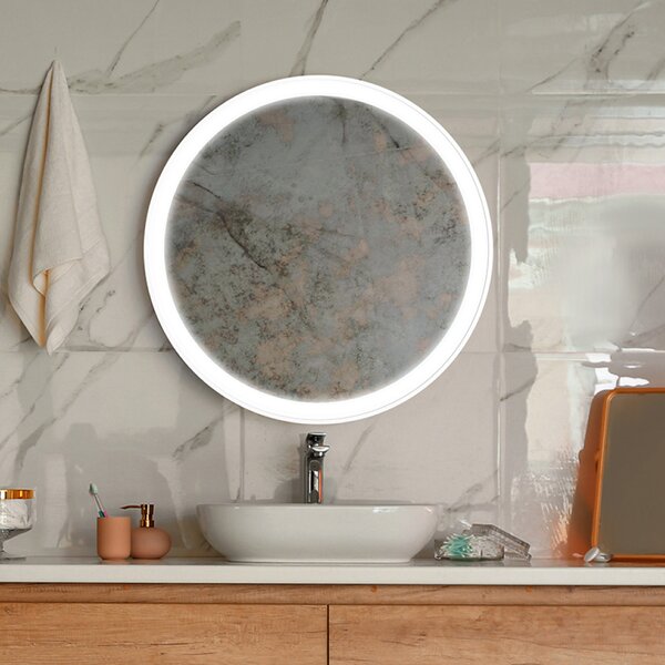 Gaudia Zrcadlo Sunner LED White Antique Rozměr: Ø 100 cm