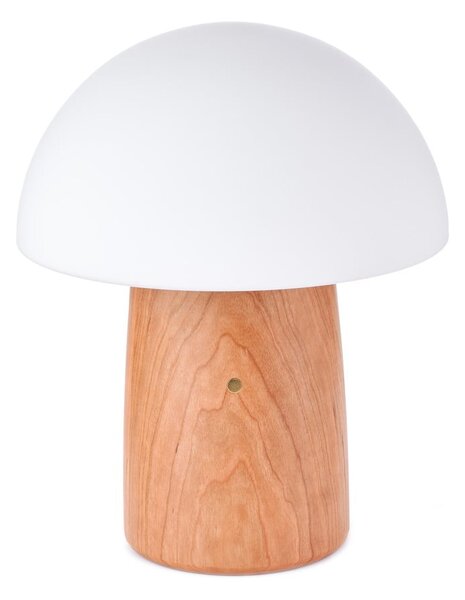 Stmívatelná stolní lampa v přírodní barvě se skleněným stínidlem (výška 32 cm) Alice – Gingko