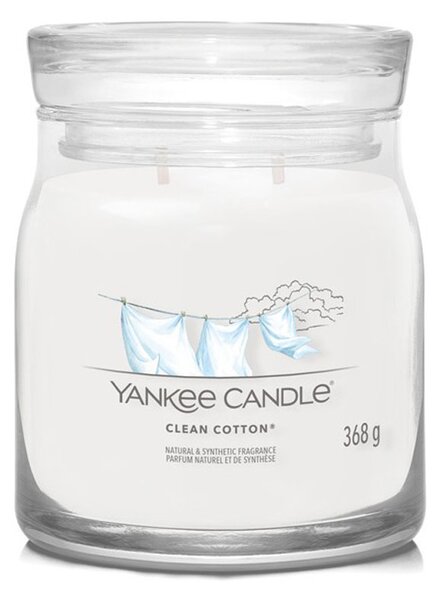 Yankee Candle svíčka Signature střední 2knoty Clean Cotton