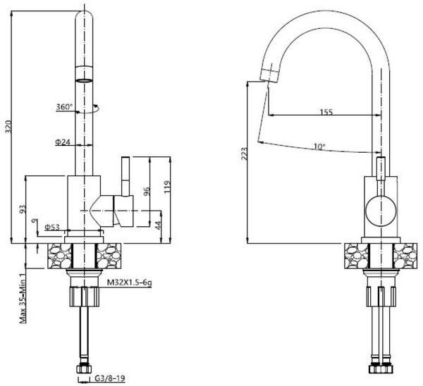 Quadron Eddie 111 dřezy s baterií ocel/ocel HD111SAT6642_3623500_BS