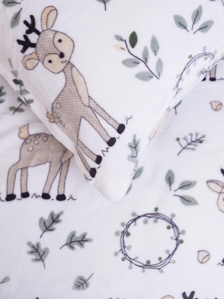 MK Lůžkoviny Mikroplyšové povlečení Exclusive - Bambi 140 × 200 cm, 70 x 90 cm
