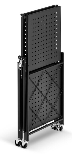 Kovový regál 70x35x50 cm 2 police lakovaný mobilní HIGHER CJ01-02