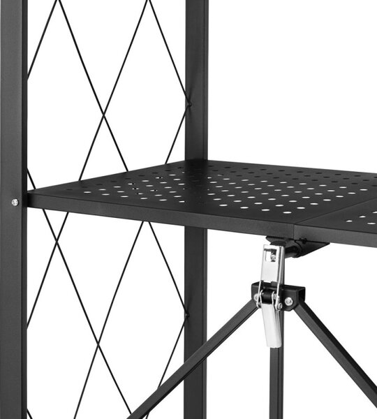 Kovový regál 70x35x50 cm 2 police lakovaný mobilní HIGHER CJ01-02