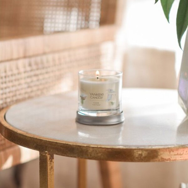 Yankee Candle svíčka Signature tumbler malý Clean Cotton