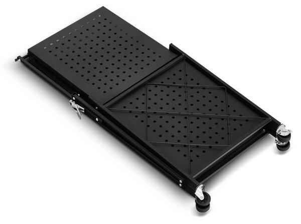 Kovový regál 70x35x50 cm 2 police lakovaný mobilní HIGHER CJ01-02