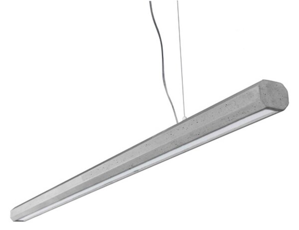 LED závěsné světlo Materica Stick L, cement, 100cm