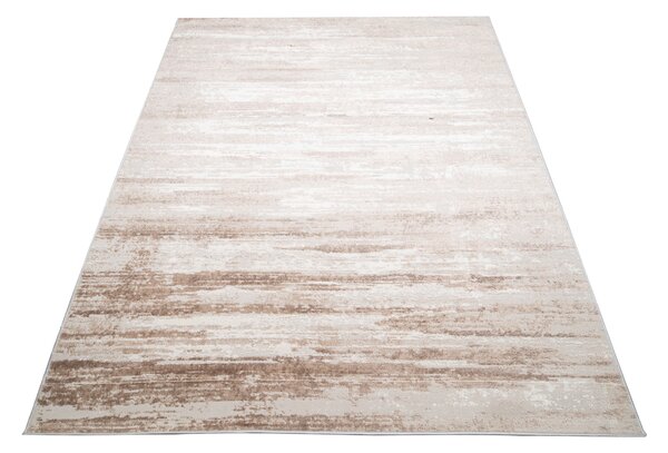 Makro Abra Moderní kusový koberec PORTLAND D158E Abstraktní hnědý bílý Rozměr: 60x300 cm
