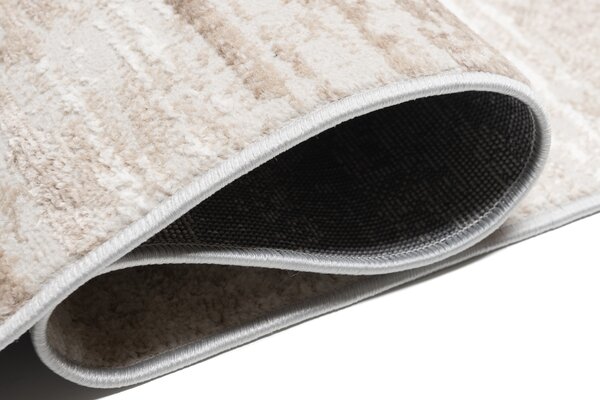 Makro Abra Moderní kusový koberec PORTLAND D158E Abstraktní hnědý bílý Rozměr: 60x300 cm