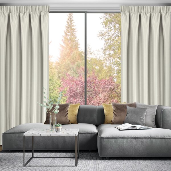 ZATEMŇOVACÍ ZÁVĚS NA PÁSCE SELINA 140X270 CM KRÉMOVÁ