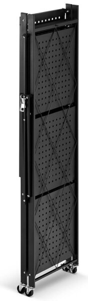 Kovový regál 70x35x87 cm 3 police lakovaný mobilní HIGHER CJ01-03