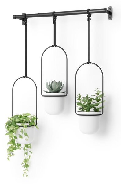 Plastové obaly na květináče v sadě 3 ks na bylinky/závěsné ø 7,5 cm Triflora – Umbra