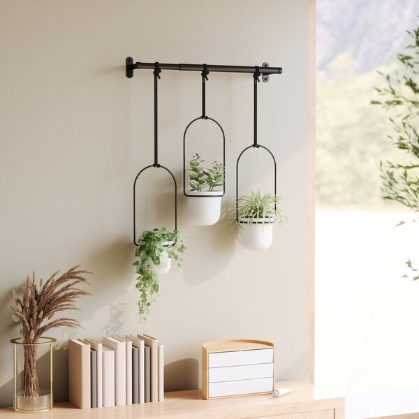 Plastové obaly na květináče v sadě 3 ks na bylinky/závěsné ø 7,5 cm Triflora – Umbra