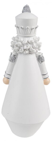 Vánoční dekorace Louskáček Bílý 9*9*24 cm – 9x9x24 cm
