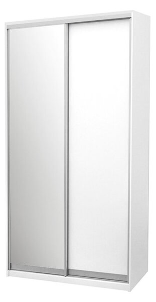 Skříň 2D 1200x2400x600, DTD + zrcadlo, bílá