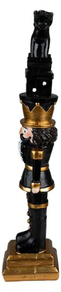 Vánoční dekorace Louskáček Černý 6*5*23 cm – 6x5x23 cm