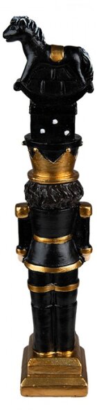Vánoční dekorace Louskáček Černý 6*5*23 cm – 6x5x23 cm