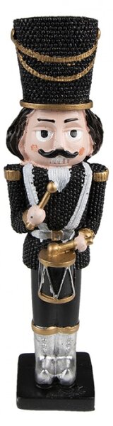 Vánoční dekorace Socha Louskáček Černý 5*4*16 cm – 5x4x16 cm