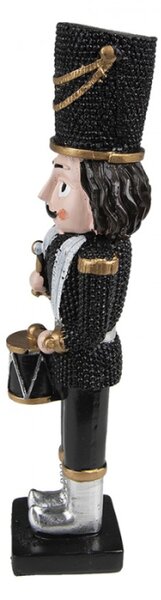 Vánoční dekorace Socha Louskáček Černý 5*4*16 cm – 5x4x16 cm